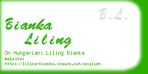 bianka liling business card